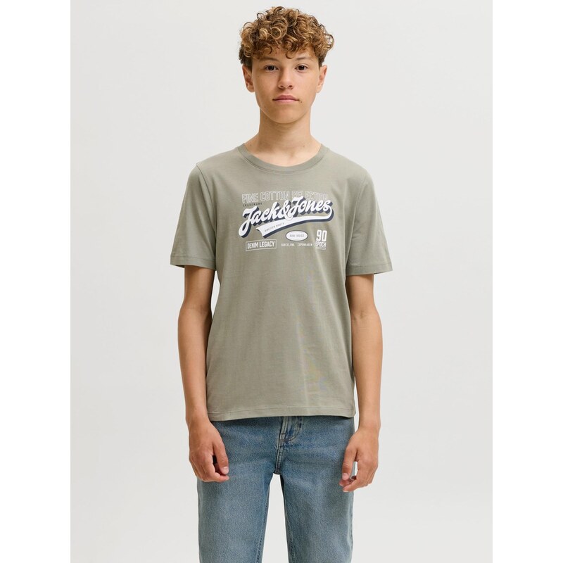 Jack & Jones Junior Tričko modrá / šedá / bílá