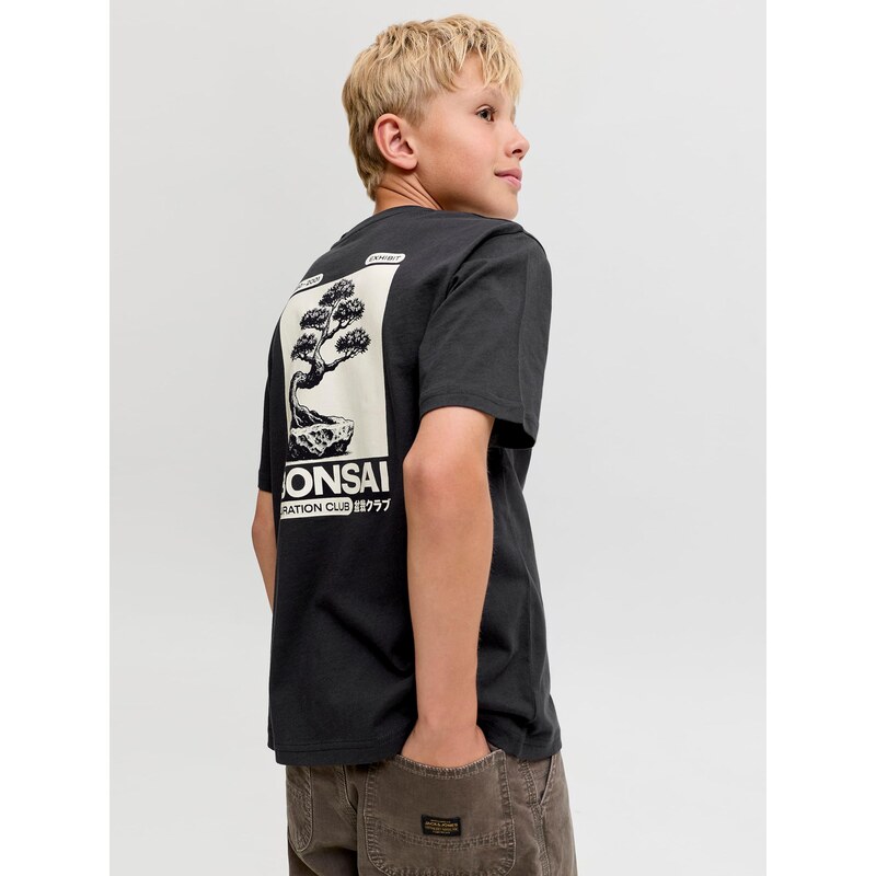 Jack & Jones Junior Tričko JJDYLAN černá / offwhite
