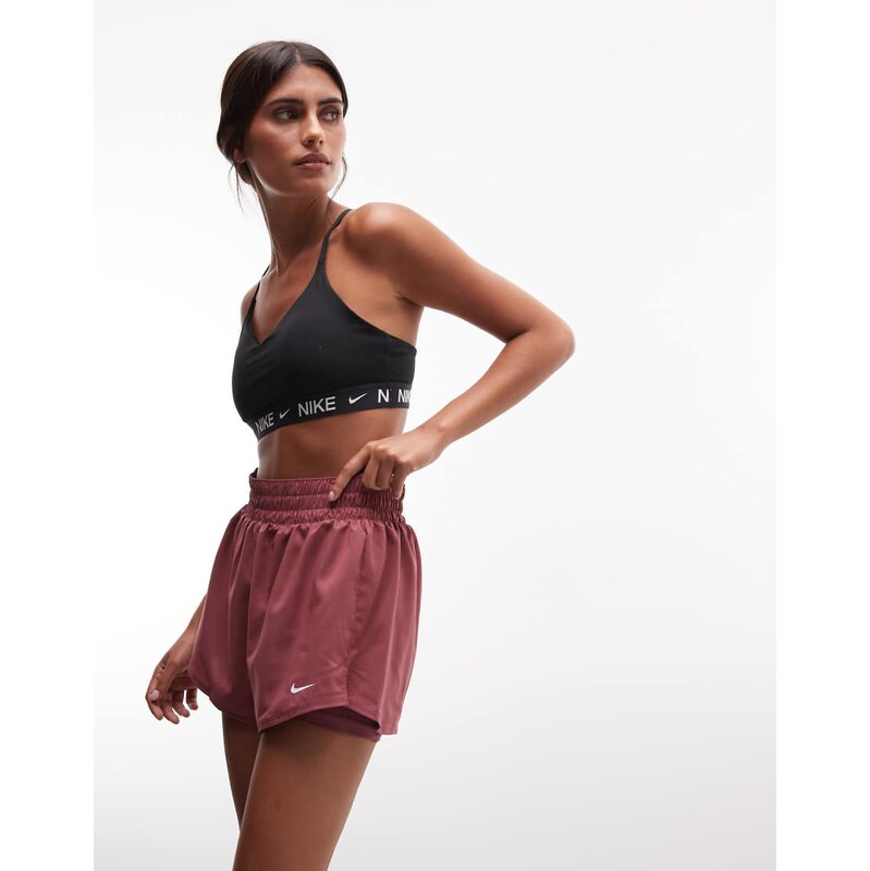 Nike Training One Dri-FIT high waisted 3 inch 2 in 1 shorts in