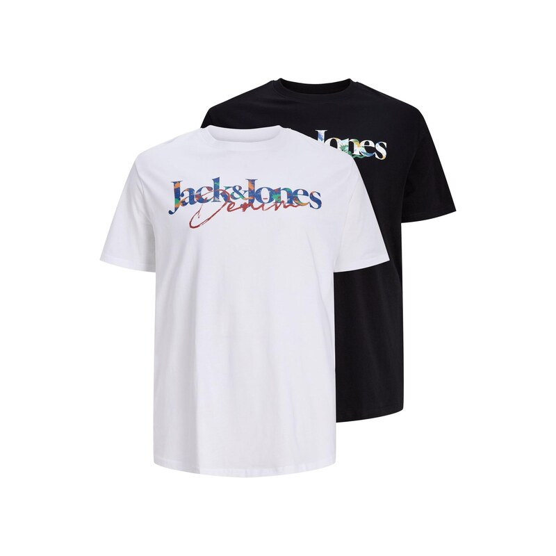 Jack & Jones Plus Tričko JJTom enciánová modrá / bordó / černá /