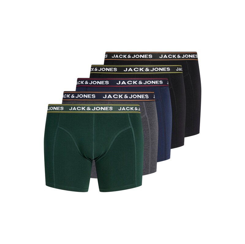 JACK & JONES Boxerky JACMAX námořnická modř / šedý melír / jedle