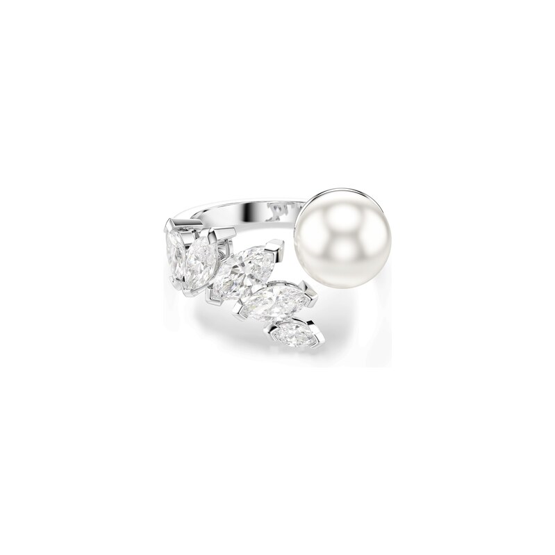 Swarovski Prsten MESMERA stříbrná / průhledná / perlově bílá