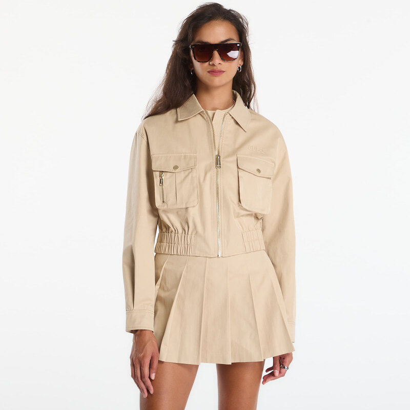 Bunda GUESS Juliane Utility Cargo Pocket Jacket Safari Tan S