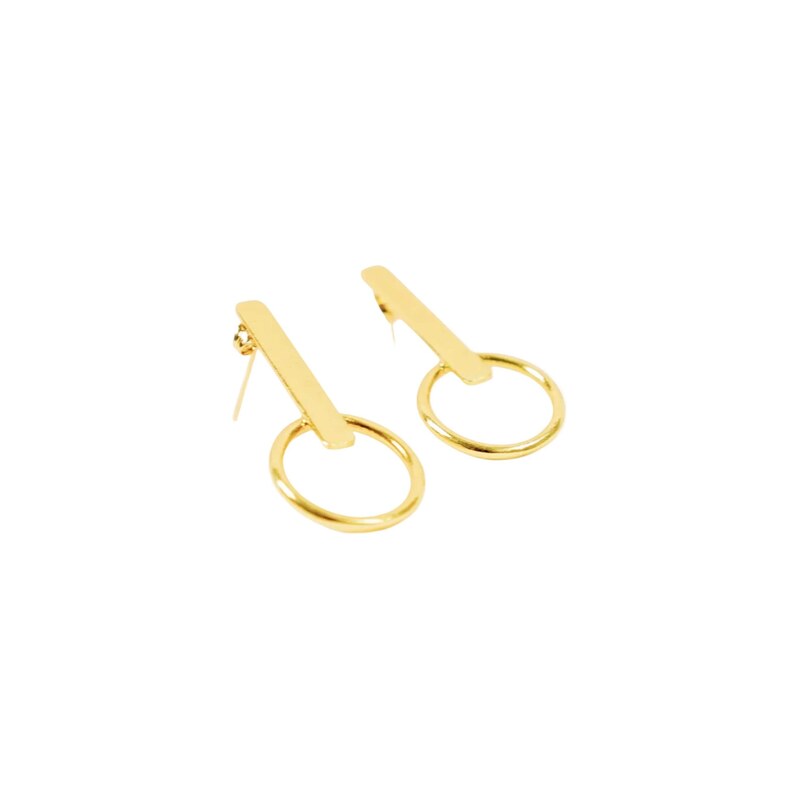 Les Reines Náušnice Golden Key zlatá