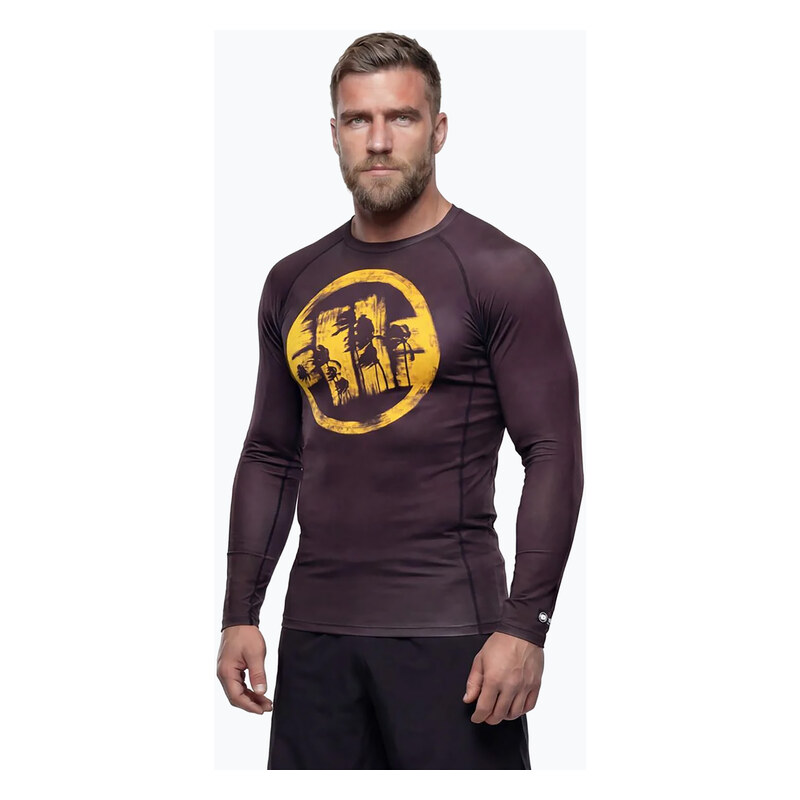 Pánský rashguard s dlouhým rukávem Pitbull Rashguard Logo Palms