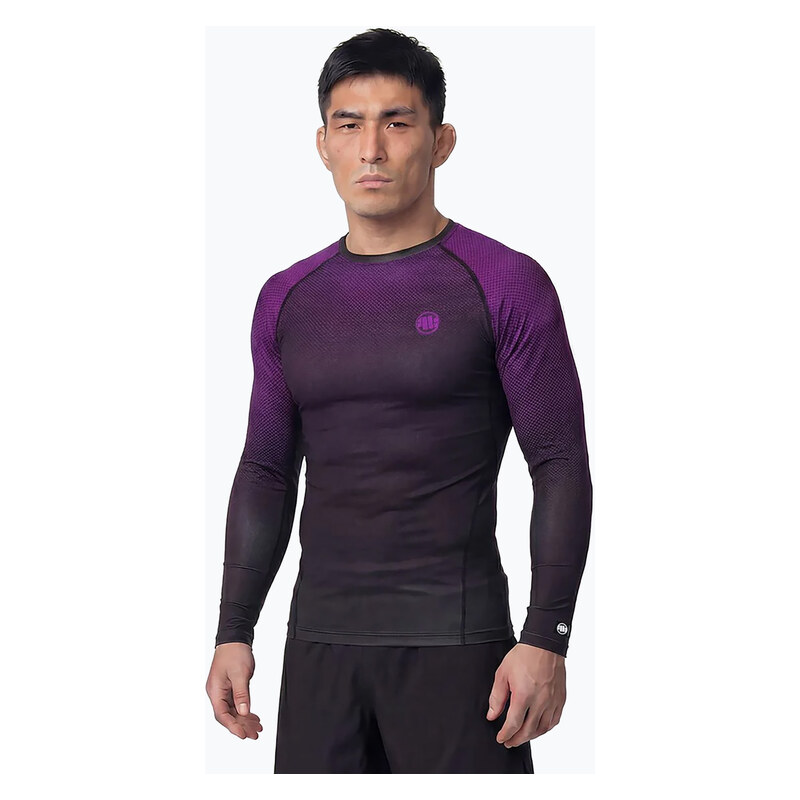 Pánský rashguard s dlouhým rukávem Pitbull Belt Rashguard purple