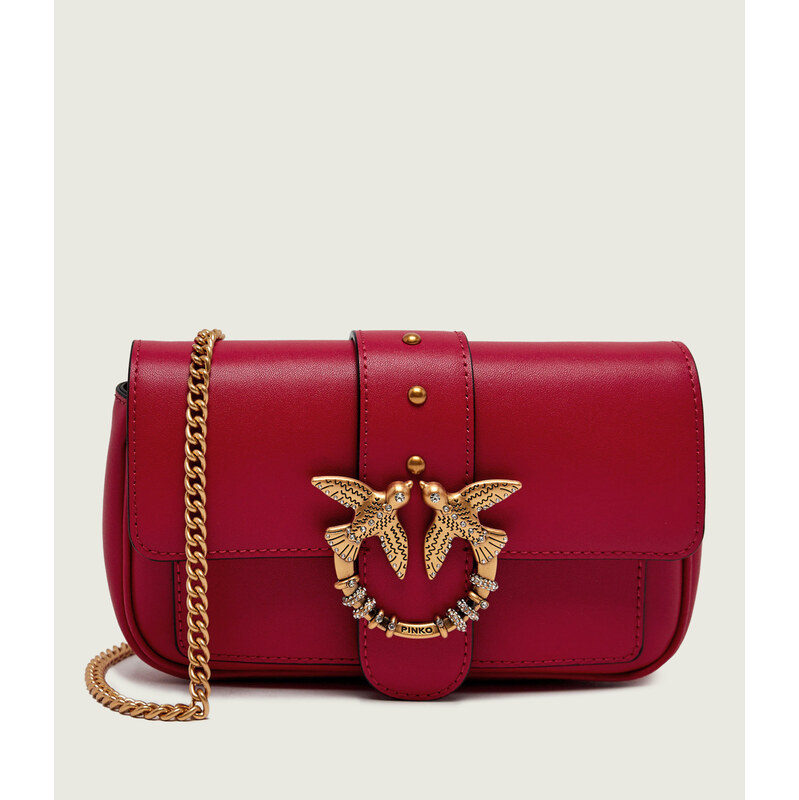 Pinko Kožená kabelka na rameno Love Pocket New Buckle