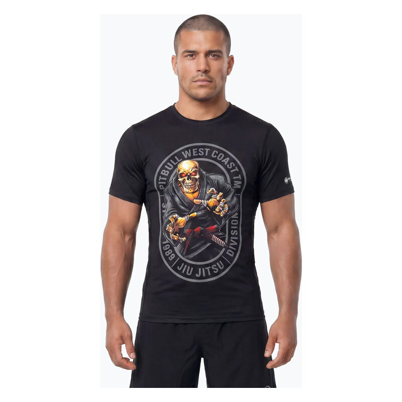 Pánské tričko na lezení Pitbull Mesh Jiu Jitsu black
