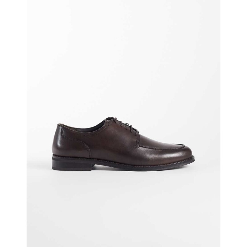 ASOS DESIGN lace up derby shoes in brown leather