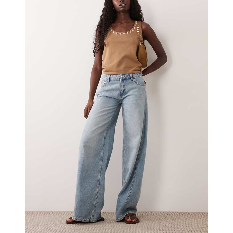 Mango Teen barrel jean in light blue