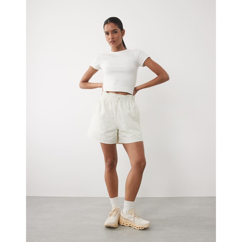 Sweaty Betty seersucker 6 texture shorts in white