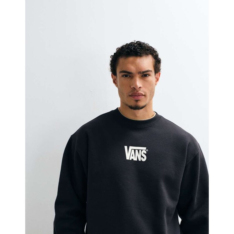 Vans Stretch Logo crew sweatshirt in black