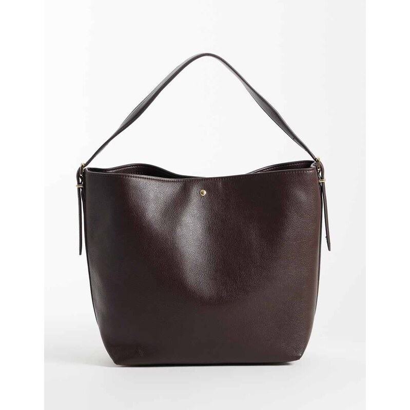Mango bucket bag in chocolate-Brown