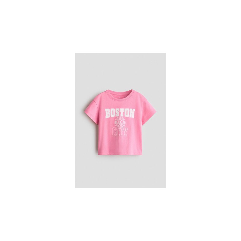 H&M - Tričko - Růžová/Boston City