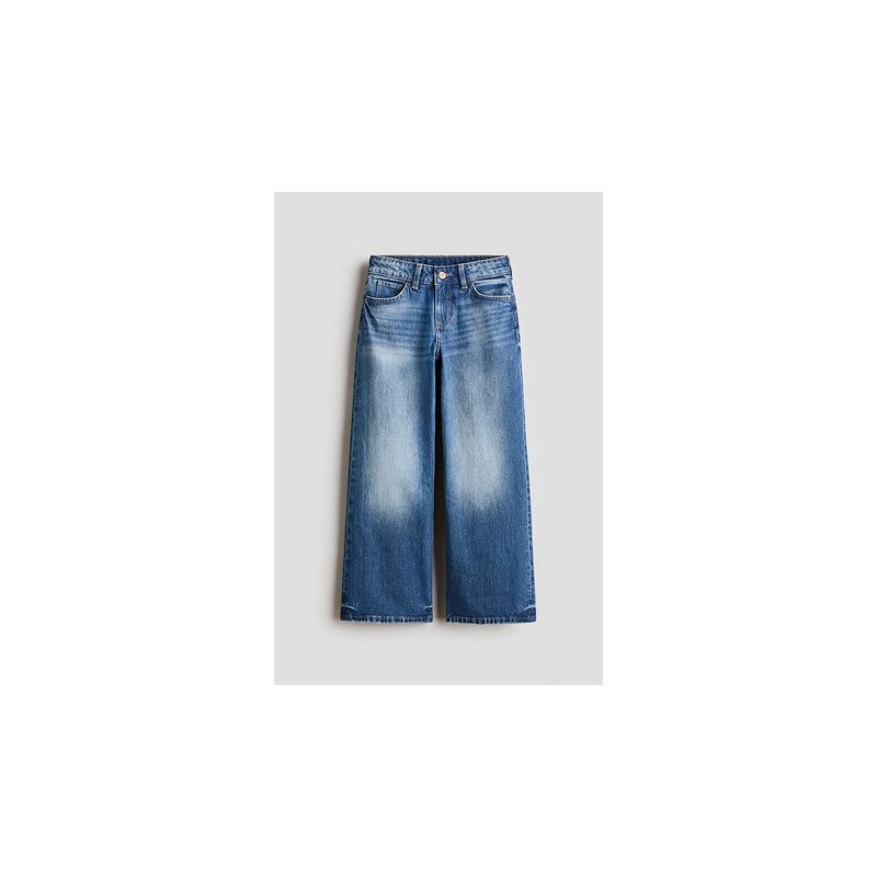 H&M - Baggy Fit Bootcut Leg Jeans - Denim Blue