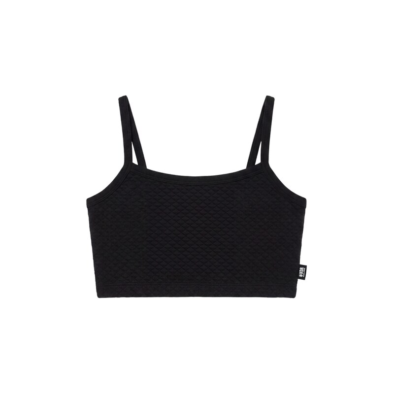 #VDR Quilted Black Crop Top