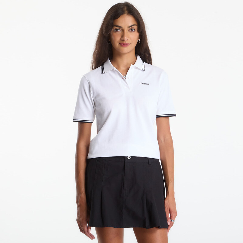 Tričko Queens Women Polo Tee White M