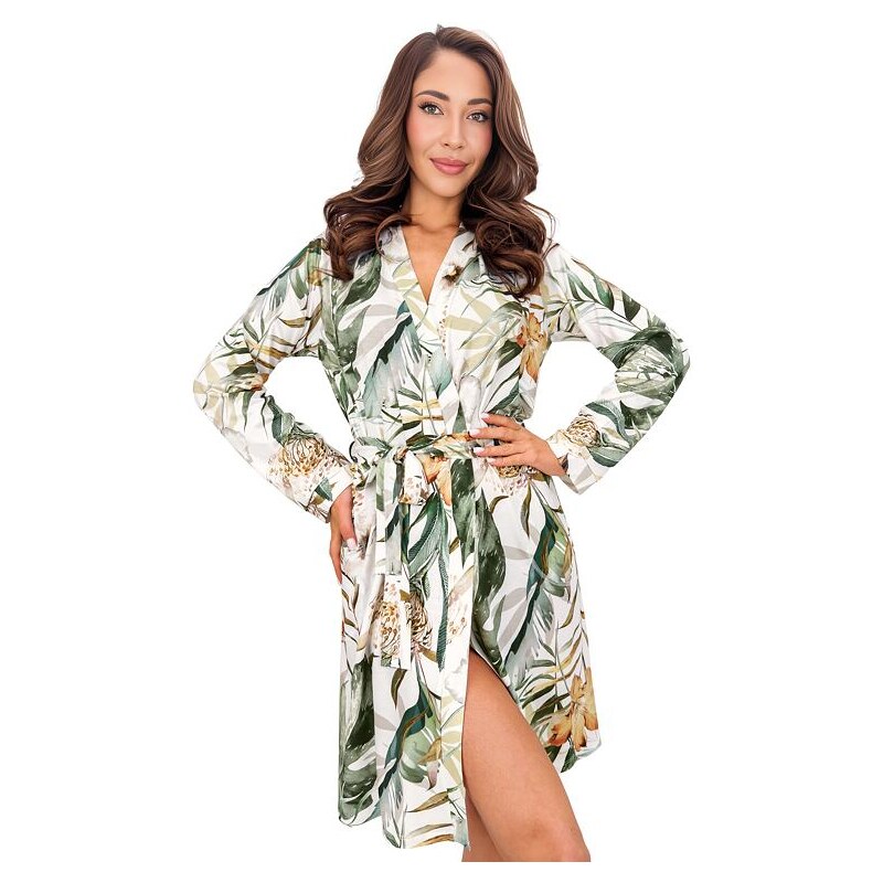 Donna Elegantní župan Olivia květinový