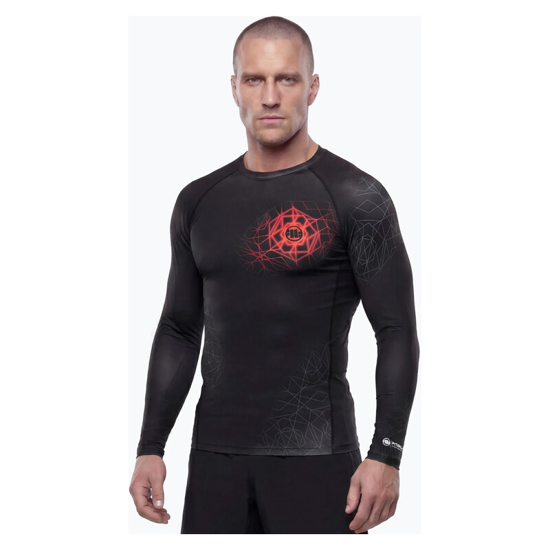 Pánský rashguard s dlouhým rukávem Pitbull Ray Rashguard fluo