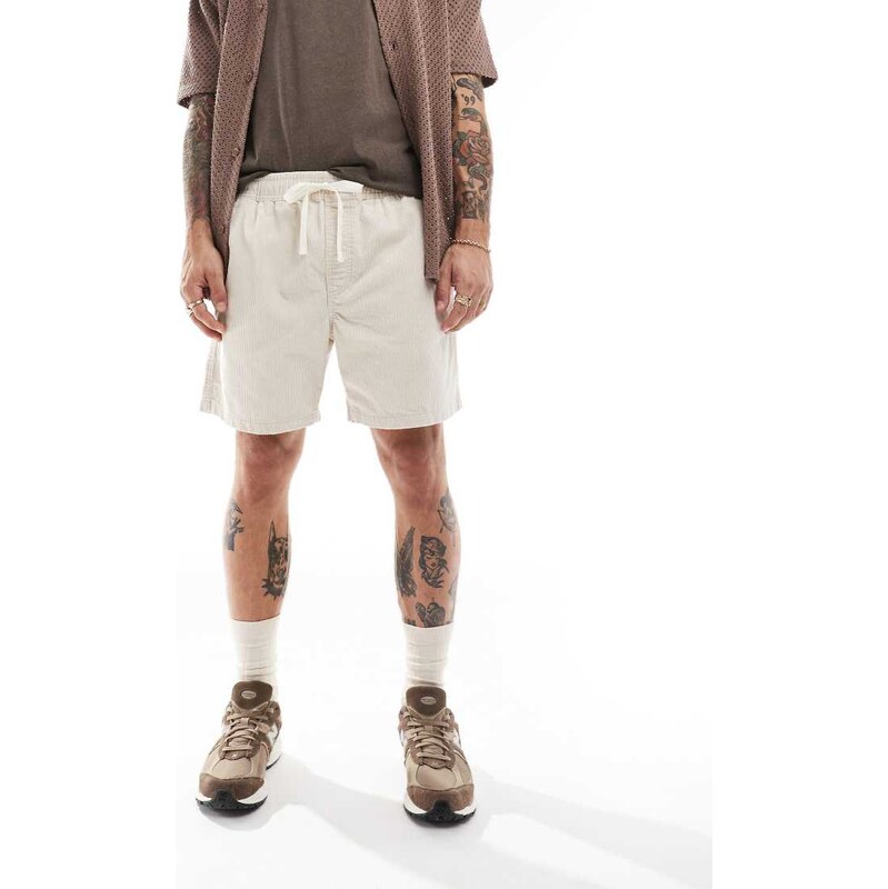 Cotton On corduroy easy shorts in ecru-Neutral