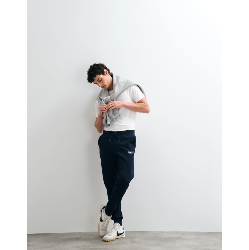Jack & Jones cuffed joggers in navy