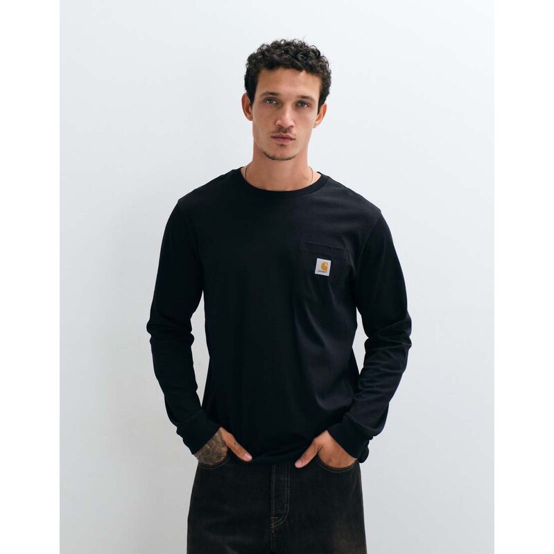 Carhartt WIP Pocket long sleeve t-shirt in black
