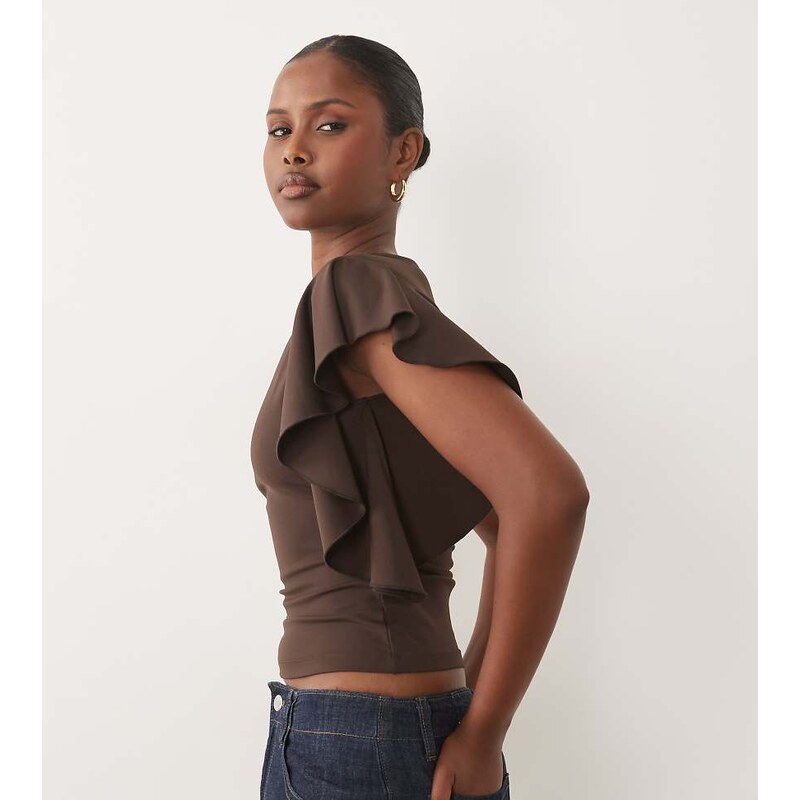 The Frolic exclusive slinky ruffle shoulder detail sleeveless