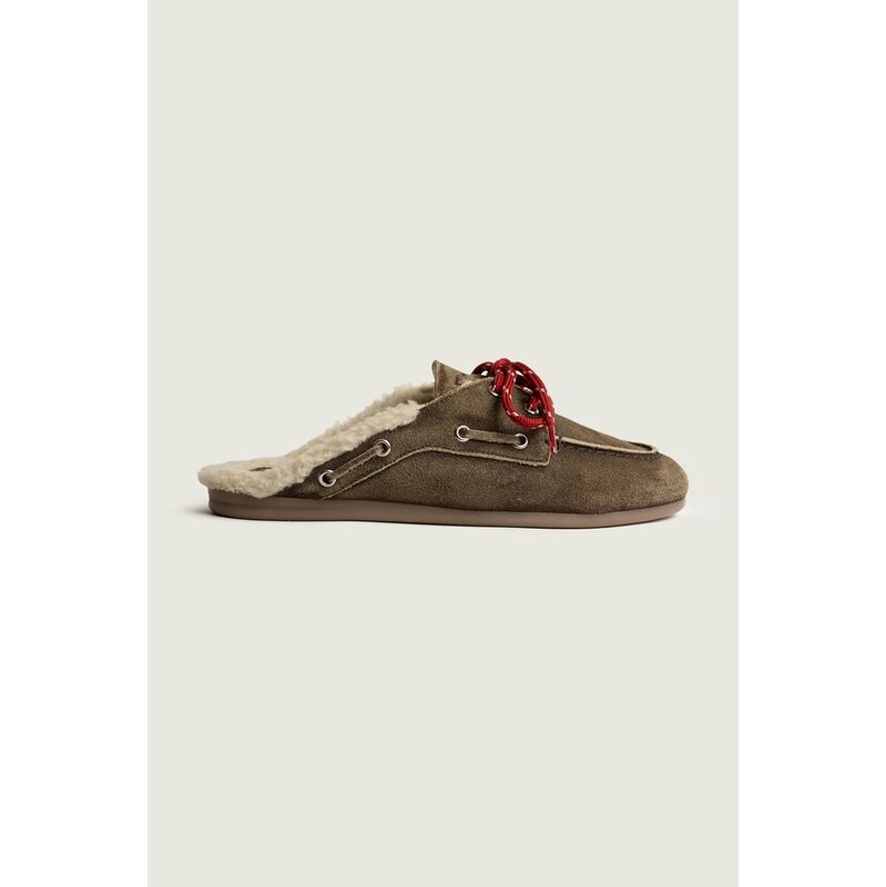 Posa Pantofle dámské semišové Boat Loafer Mule
