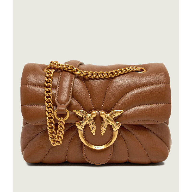 Pinko Kožená kabelka na rameno Love Puff Mini