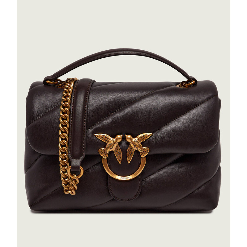 Pinko Kožená kabelka na rameno Love Classic Puff