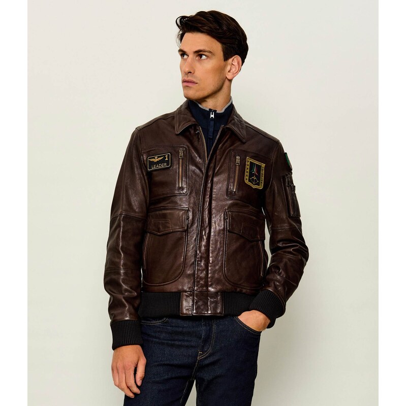 Aeronautica Militare Kožená bunda | regular fit