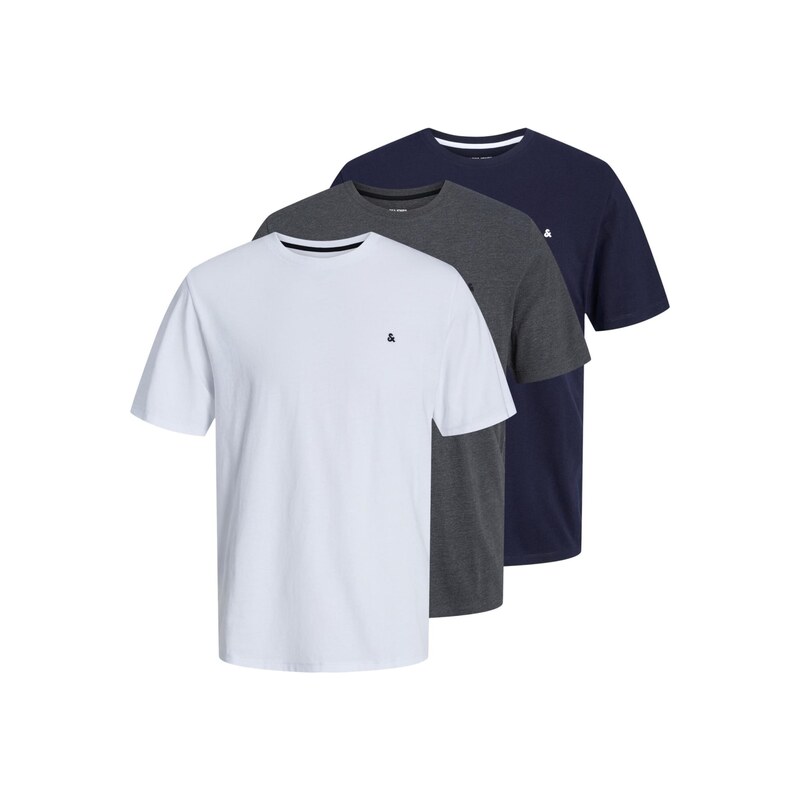JACK & JONES Tričko Paulos marine modrá / grafitová / bílá