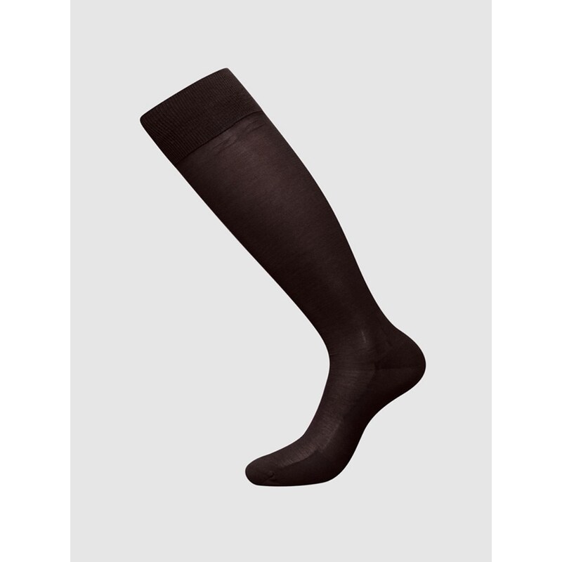 zd ZERO DEFECTS Podkolenky 100% Mercerized cotton hnědá