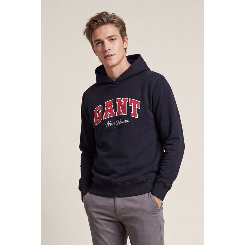 MIKINA GANT GRAPHIC SWEAT HOODIE BLACK
