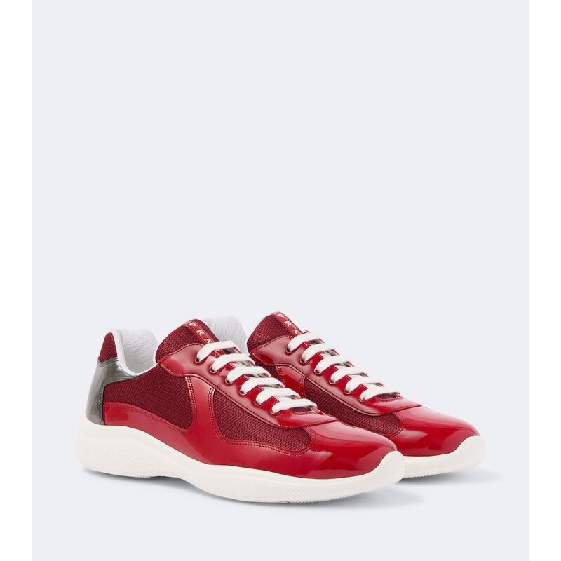 Prada Americas Cup leather-trimmed sneakers