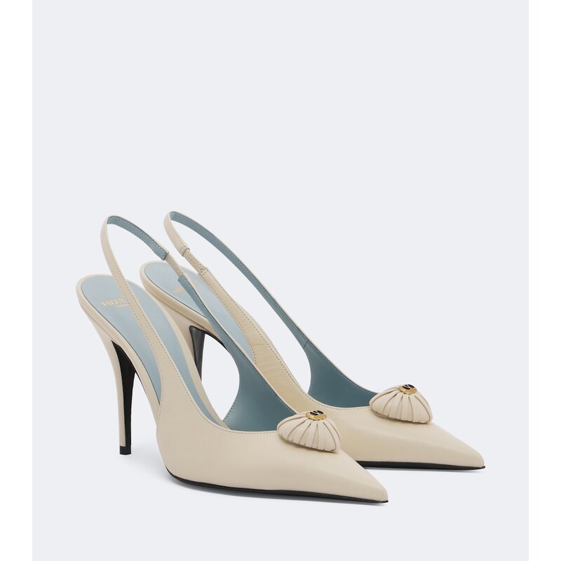 Valentino Garavani CÅur Royal leather slingback pumps