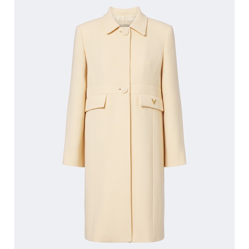 Valentino VGold virgin wool crÃªpe coat