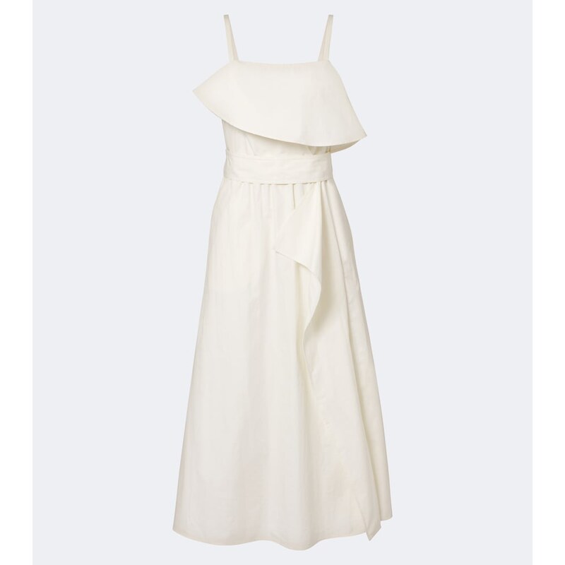 Proenza Schouler Reign ruffled cotton-blend midi dress
