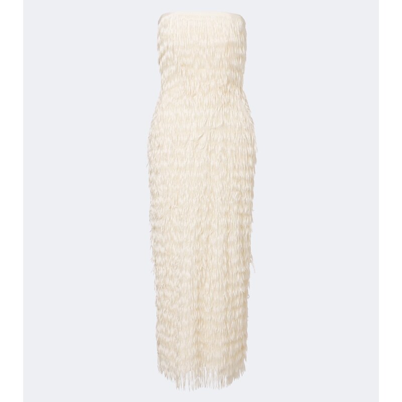 Maticevski Marigold fringed bustier dress