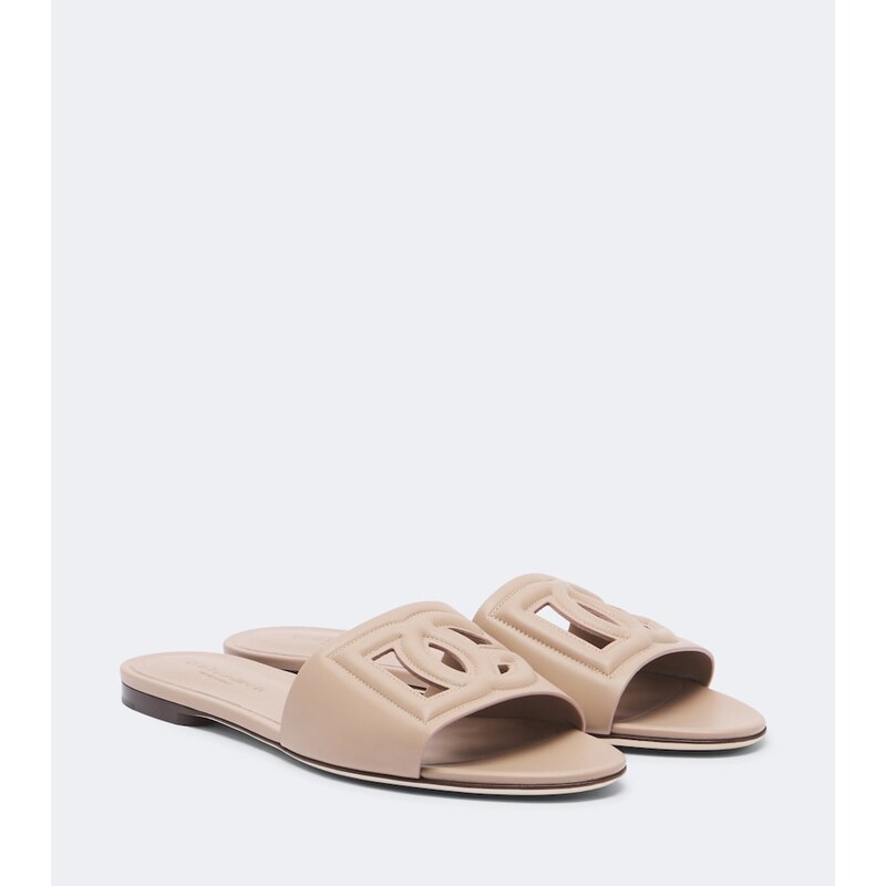 Dolce&Gabbana DG leather slides