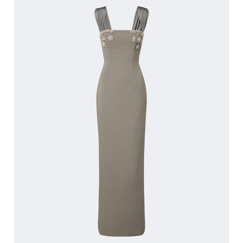 Rachel Gilbert Malia embellished crÃªpe corset gown