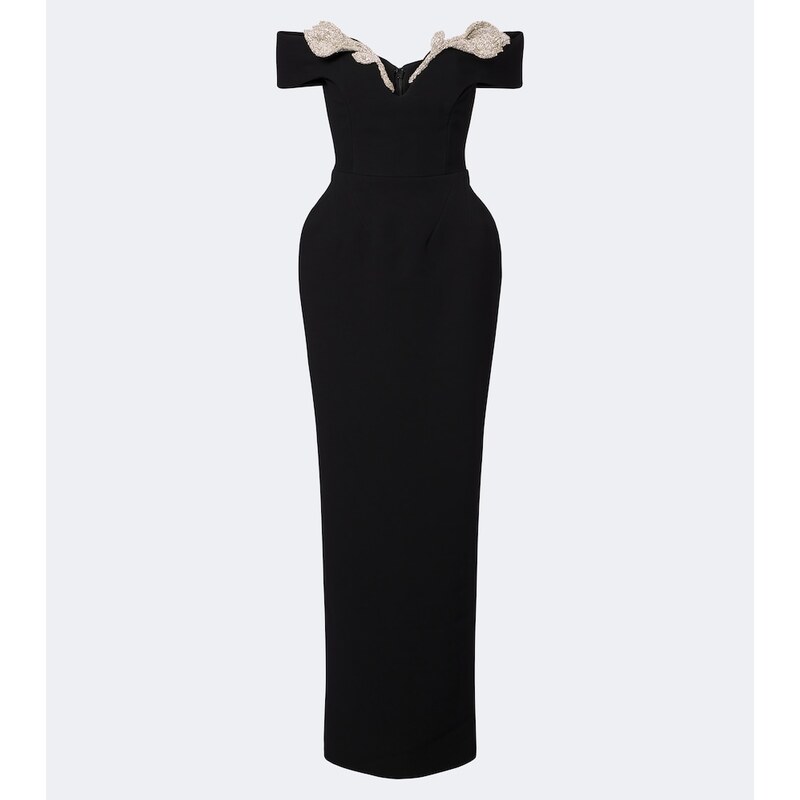 Rachel Gilbert Oscar off-shoulder crÃªpe corset gown