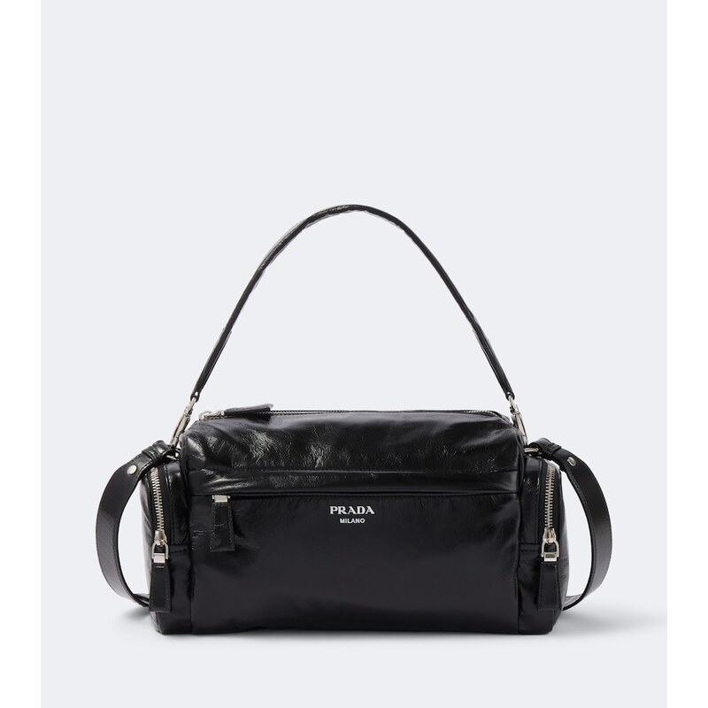 Prada kůžová kapsička v černé barvě