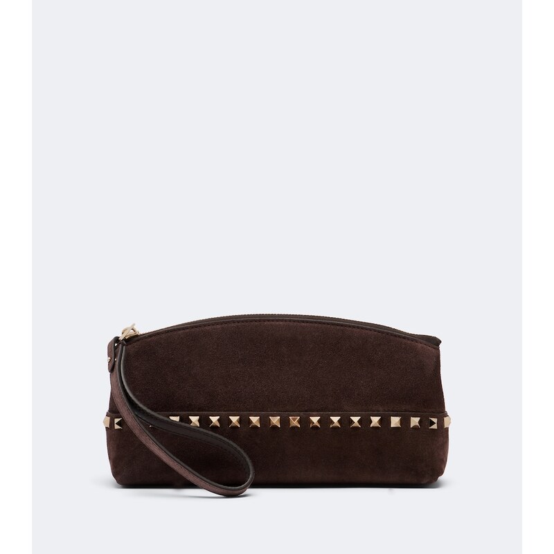 Valentino Garavani Rockstud Small suede pouch