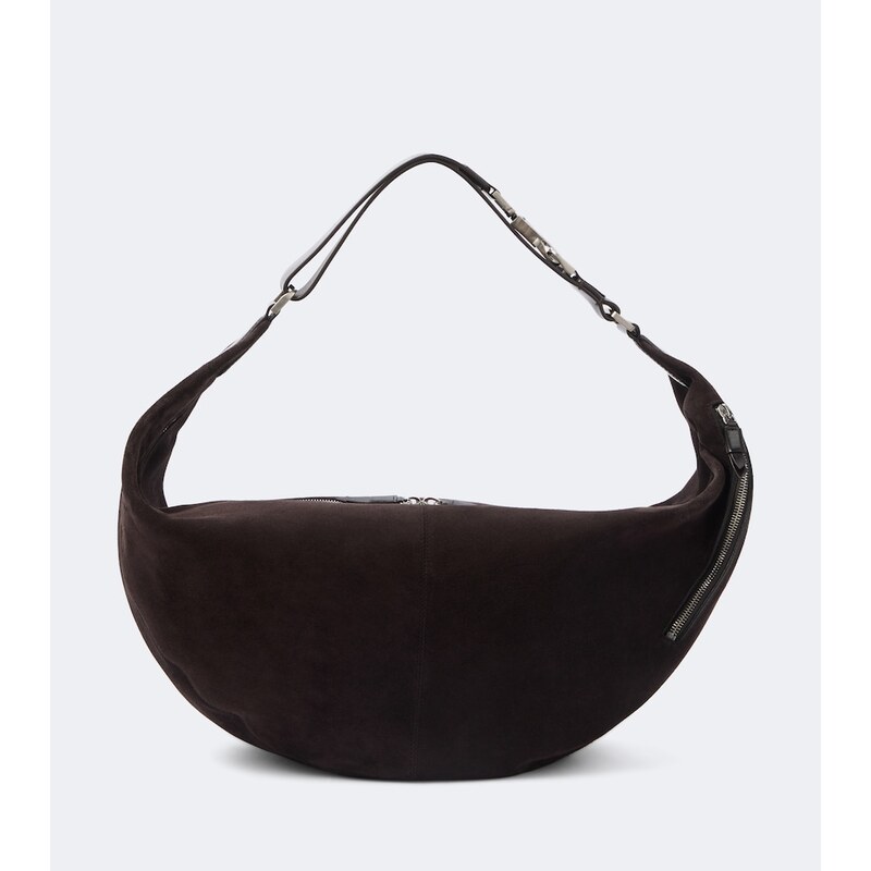 Lemaire Quiver Clip large suede shoulder bag
