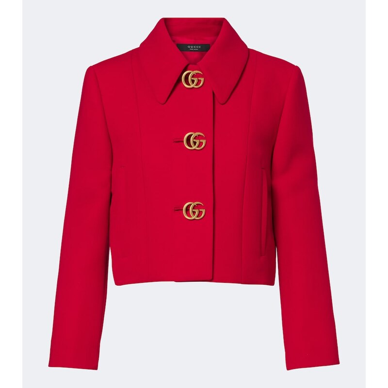Gucci Double G cropped wool crÃªpe jacket