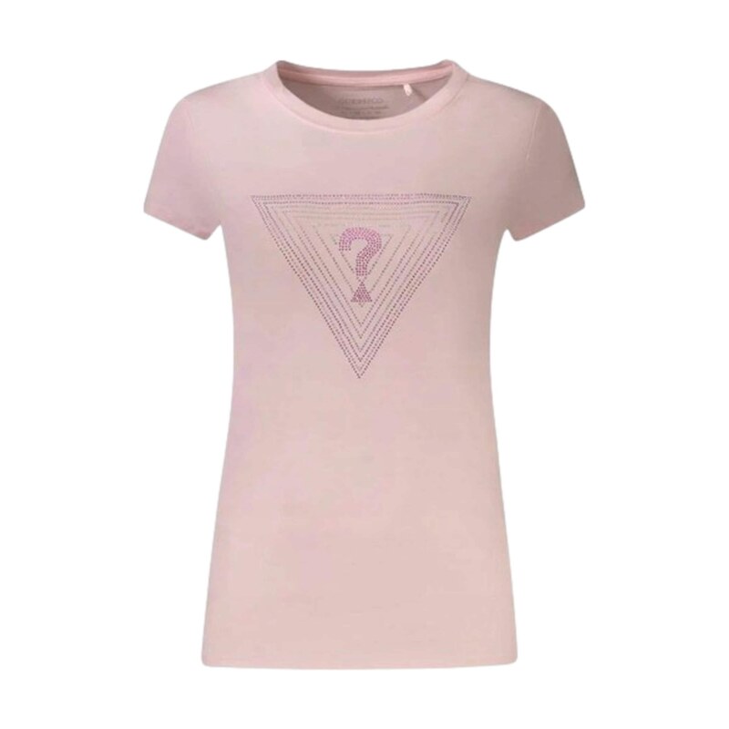 GUESS Tričko Triangle Ombre růže