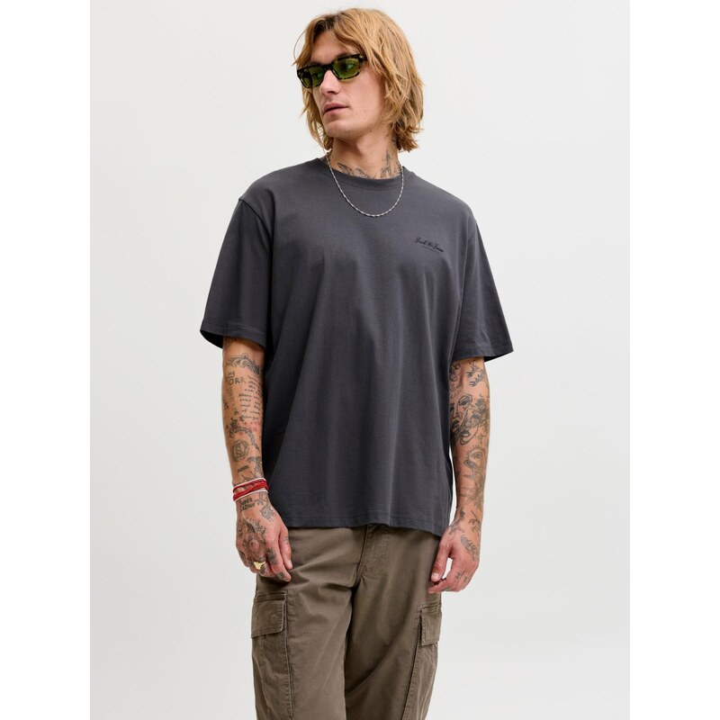 JACK & JONES Tričko JJEARCHIVE tmavě šedá