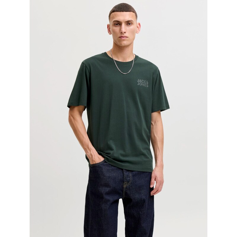 JACK & JONES Tričko JJECORP zelená / jedle