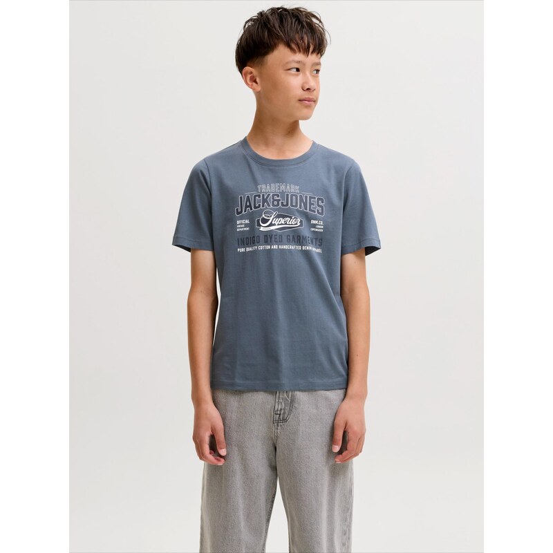 Jack & Jones Junior Tričko námořnická modř / safírová / bílá